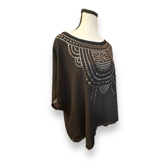 Women’s torrid 1 Black Studded Back Cut Out Top 14 16 - Picture 8 of 11